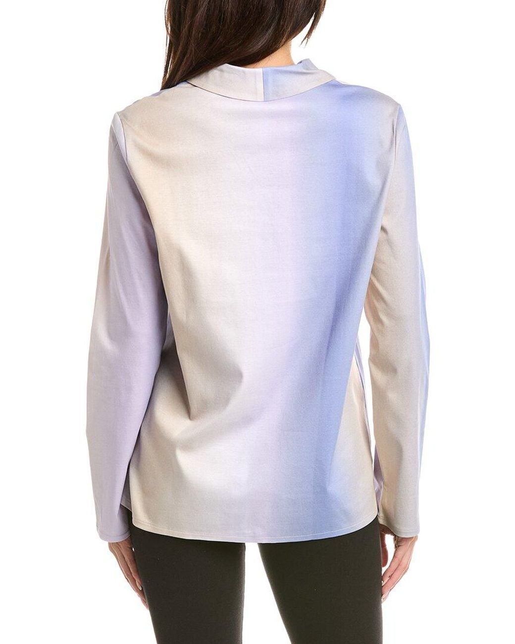 Hanro White Ombre Shawl Collar Shirt
