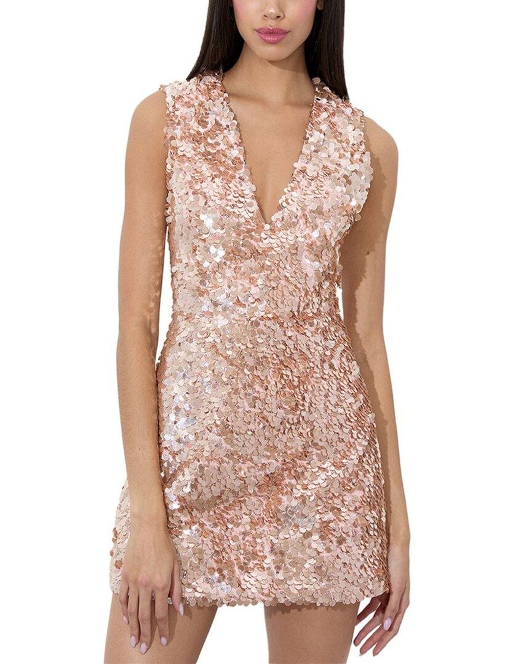 Alice + Olivia Multicolor Pacey Embellished Low Lantern Dress