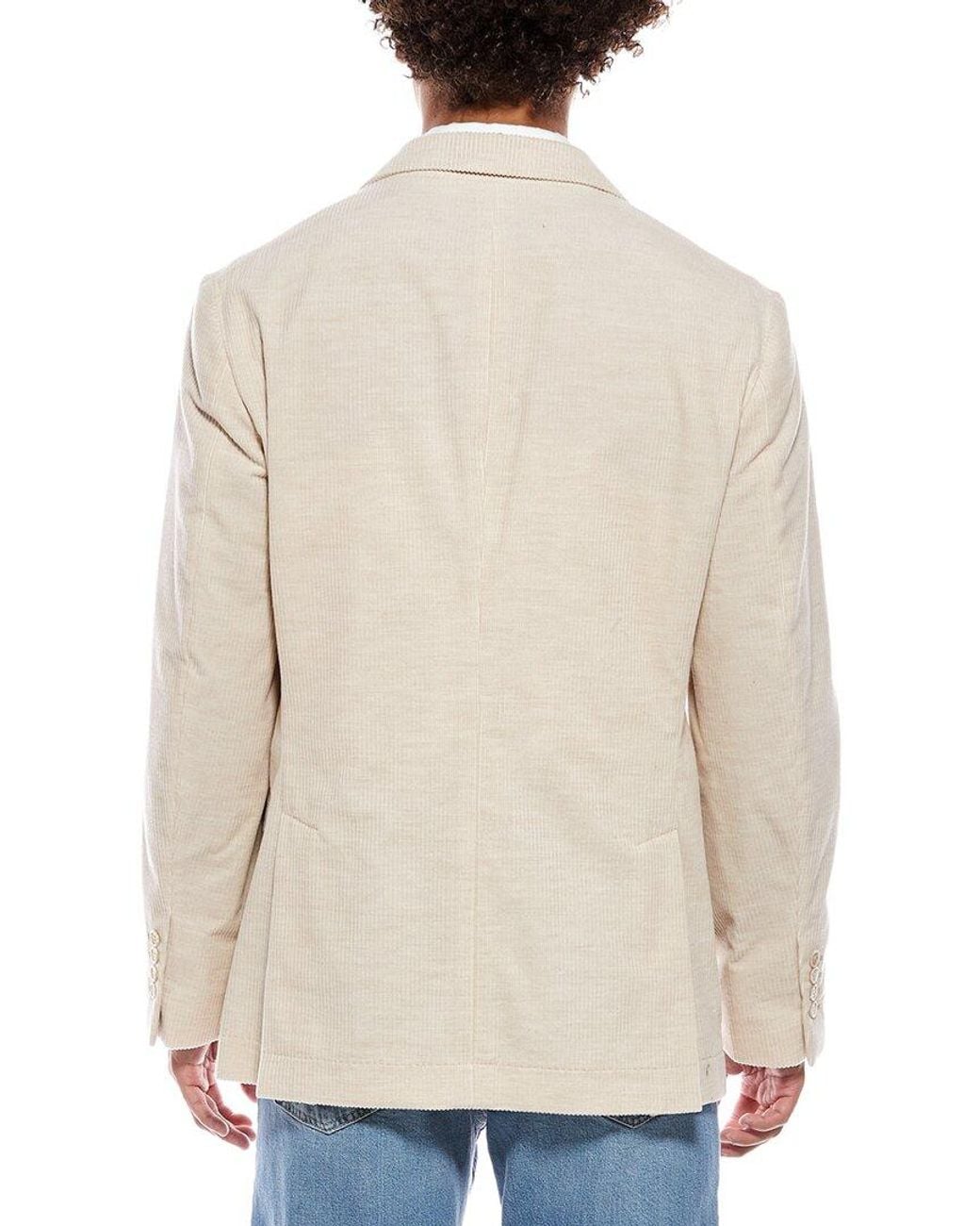 Brunello Cucinelli Natural Cashmere-Blend Corduroy Blazer for men