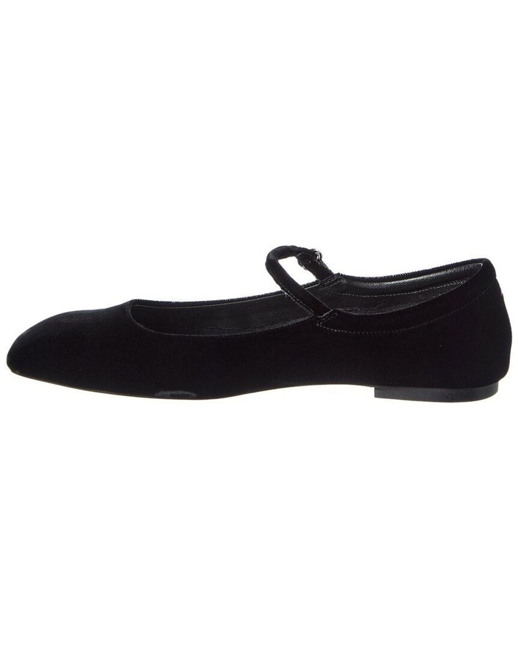 Aeyde Black Uma Velvet Flat