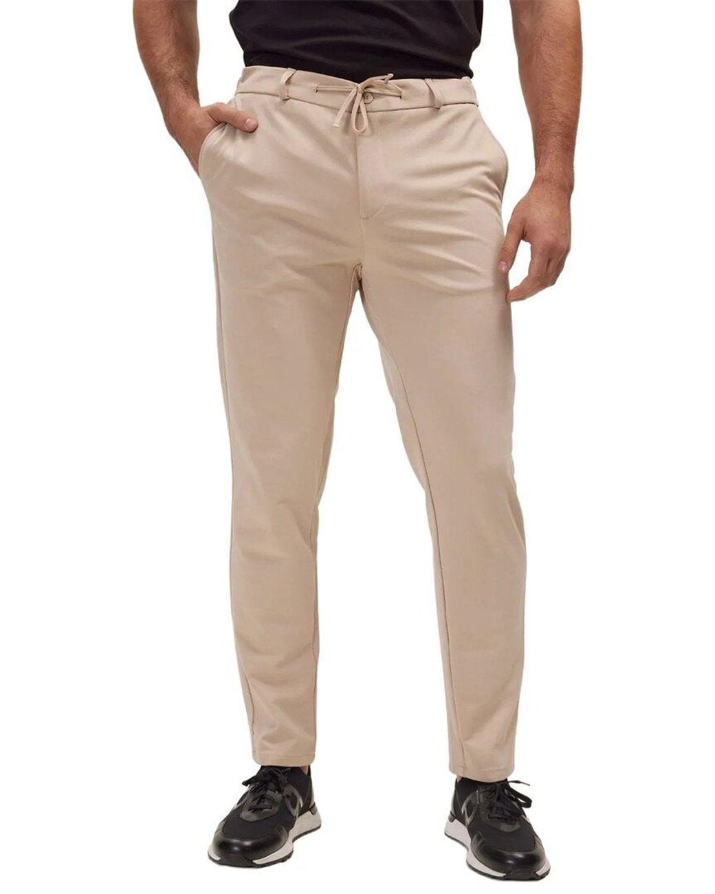 Ron Tomson Natural Fitted Casual Everyday Pant for men