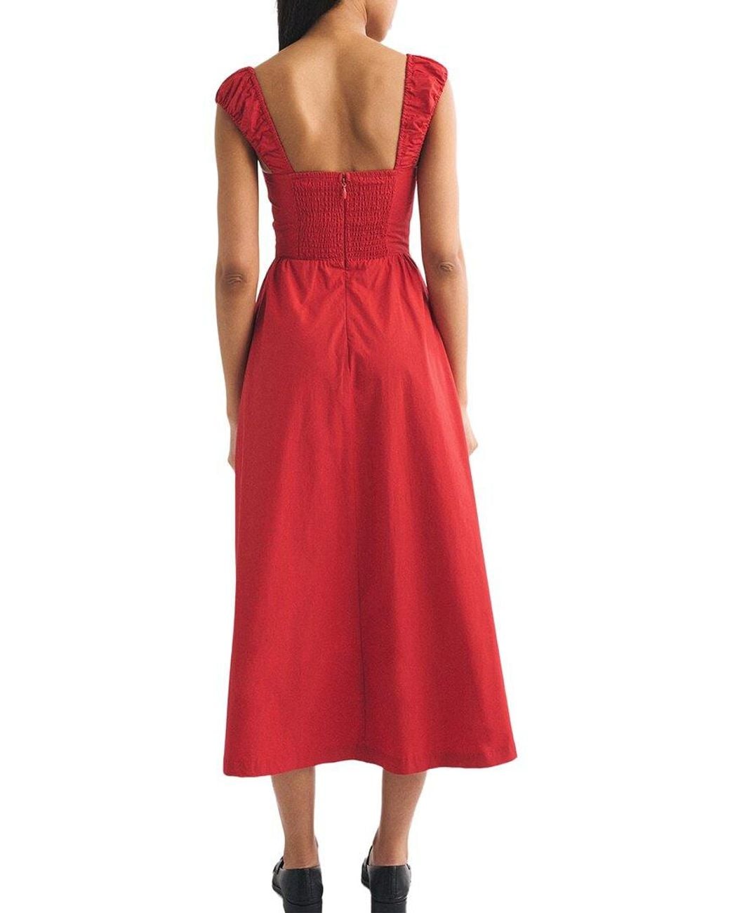 Tedora Red Midi Dress