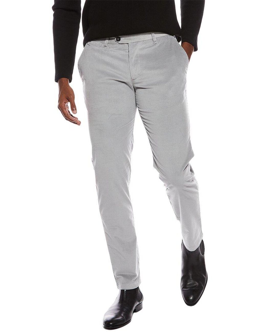 Isaia Black Wool-Blend Corduroy Trouser for men