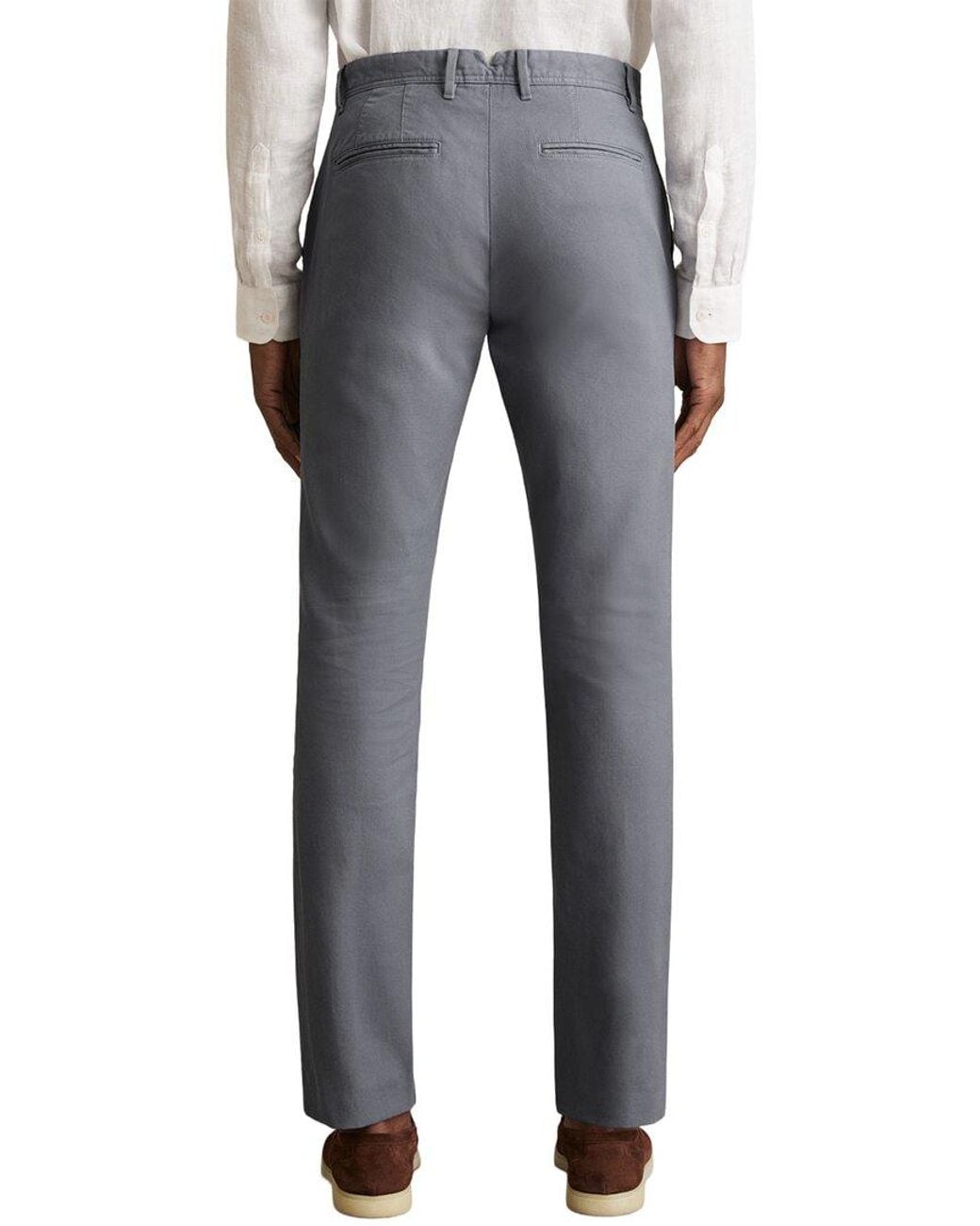 Reiss Gray Dobby Pique Chino Trouser for men