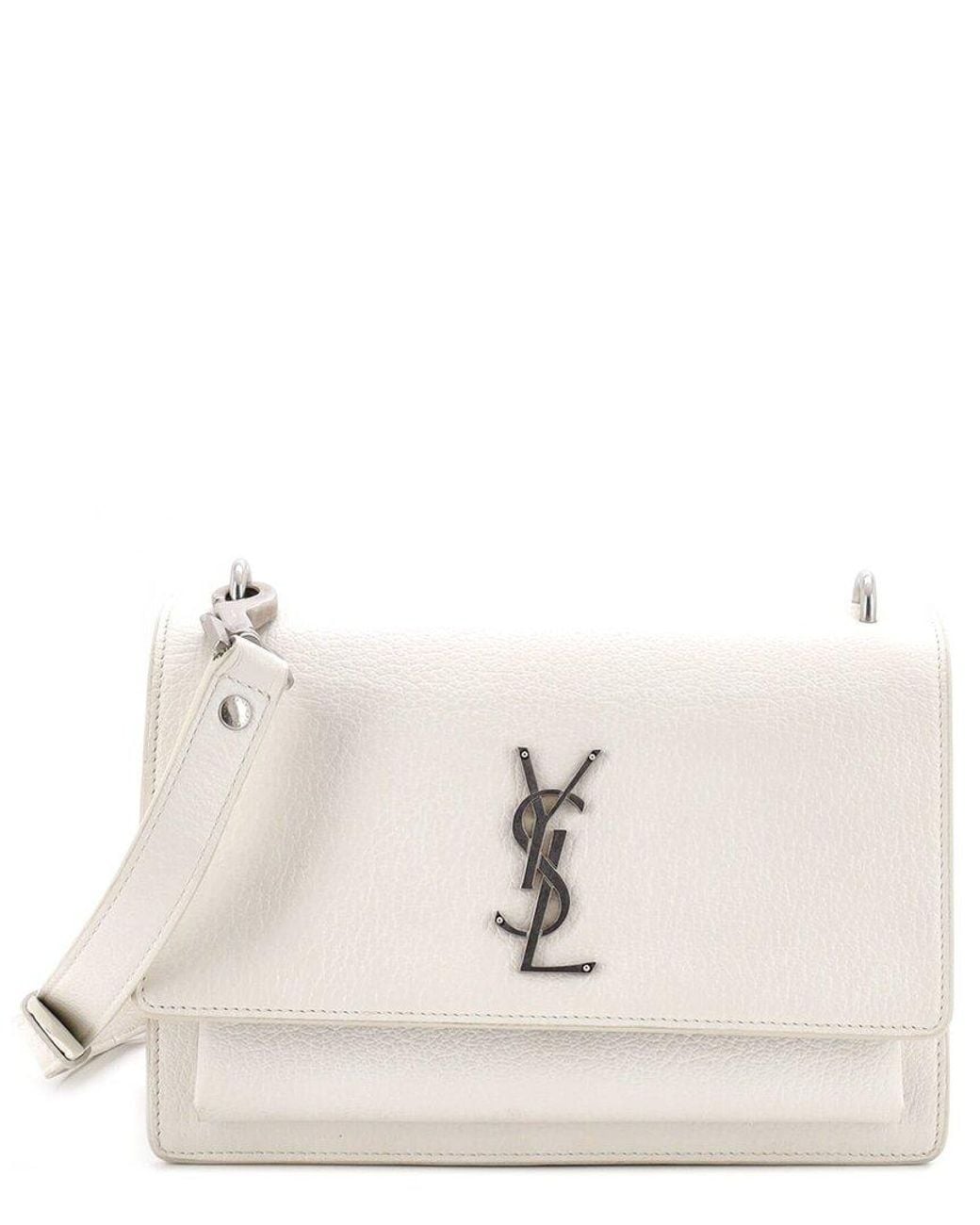 Saint Laurent Natural Leather Sunset Satchel Medium (Authentic Pre-Loved)