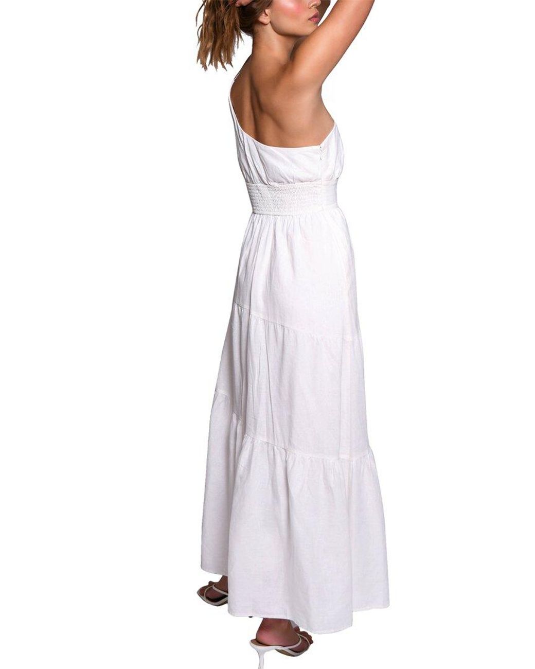 Hutch Purple Braylan Linen-Blend Maxi Dress