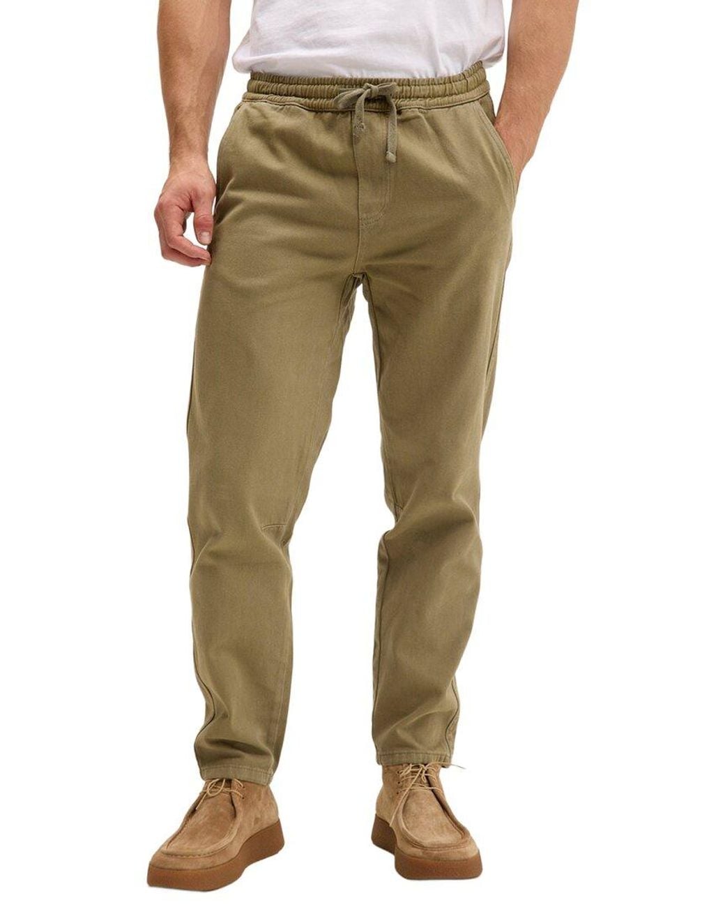 Ron Tomson Natural Straight Tapered Pant for men