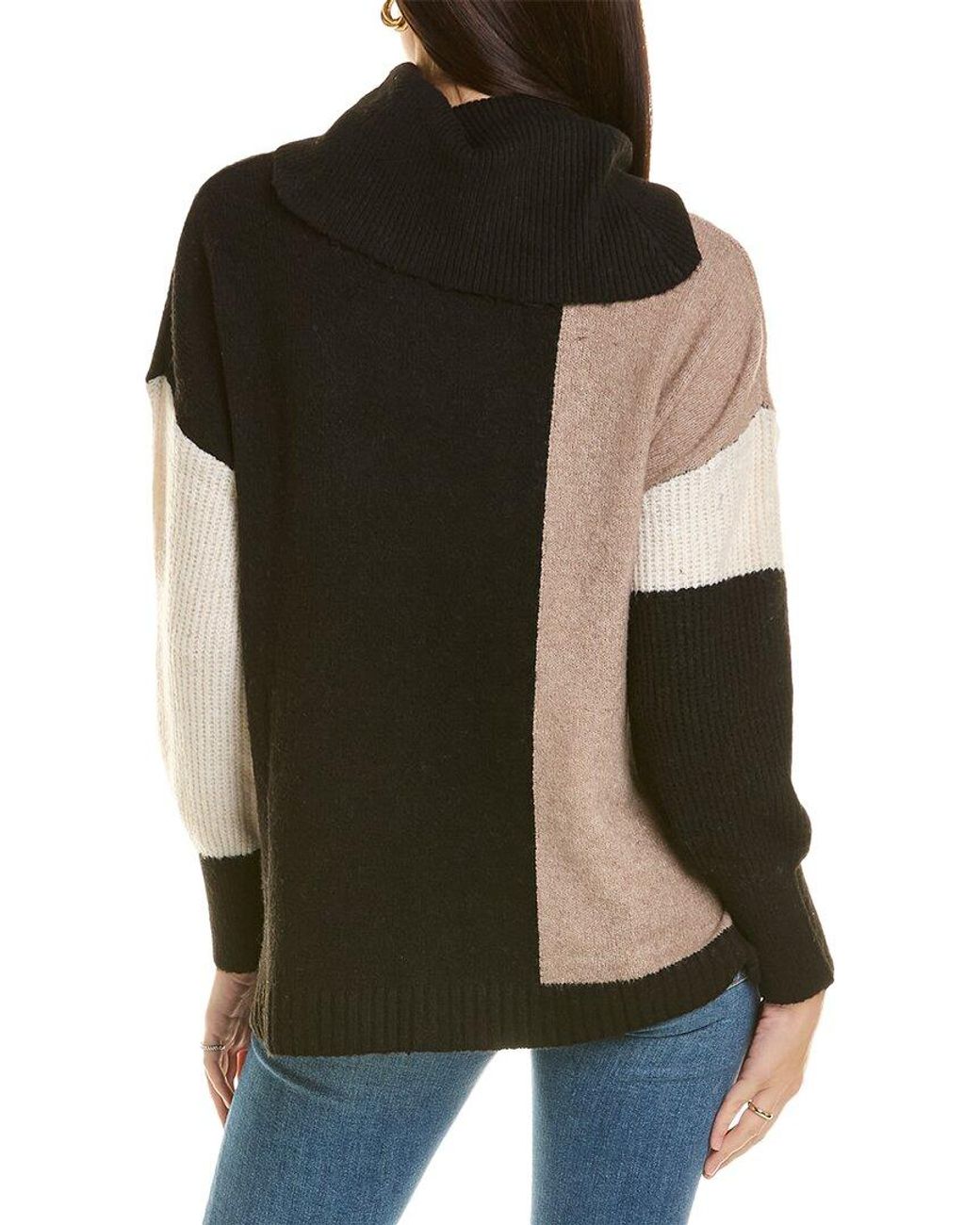 Joseph A Black Dropped-Shoulder Sweater