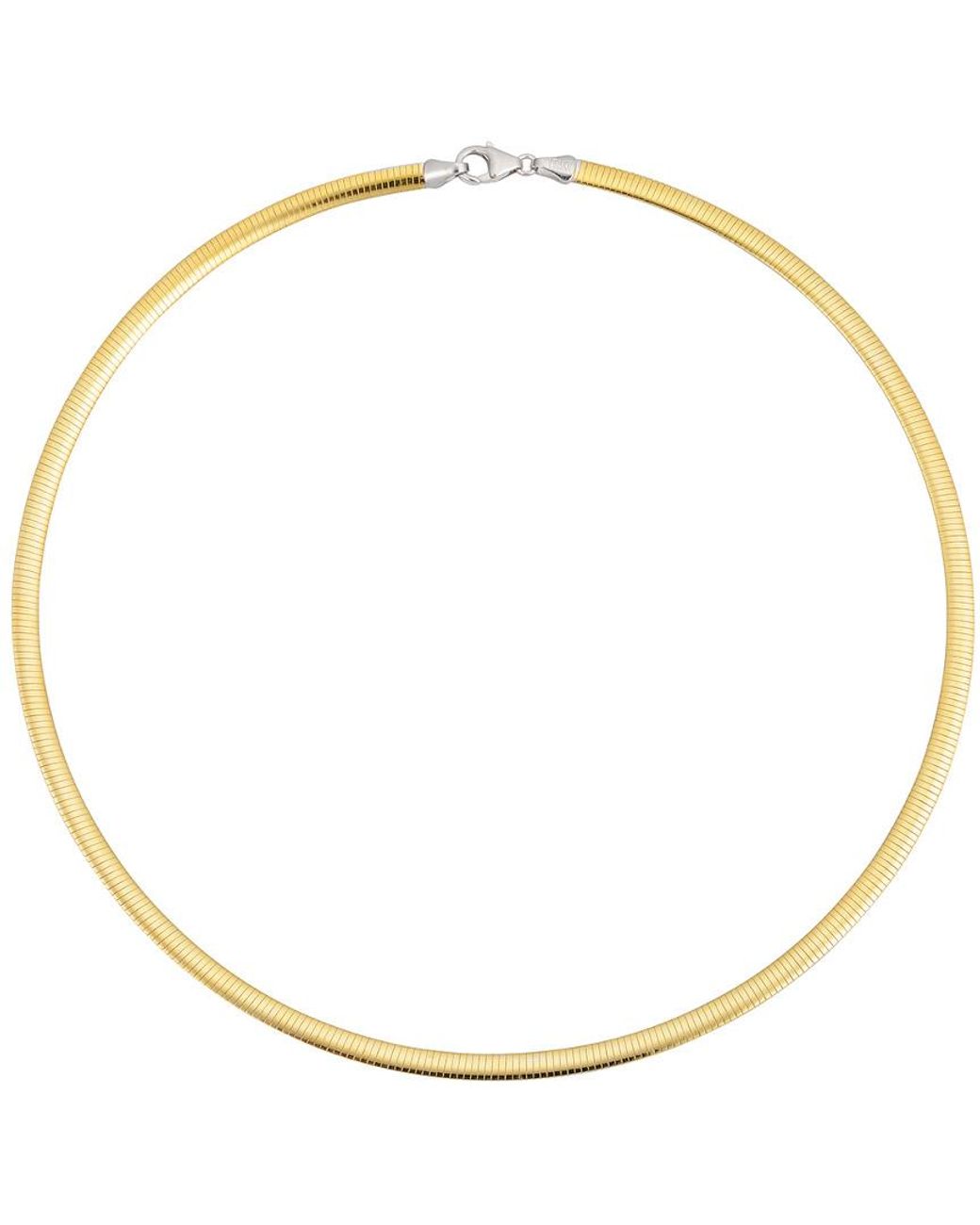 Italian Gold Metallic 14k Two-tone Reversible Necklace