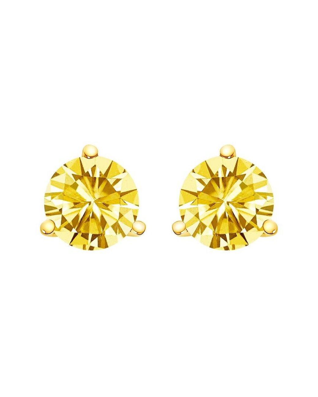 Haus of Brilliance Yellow 14K 1.50 Ct. Tw. Lab-Grown Diamond Stud Earrings