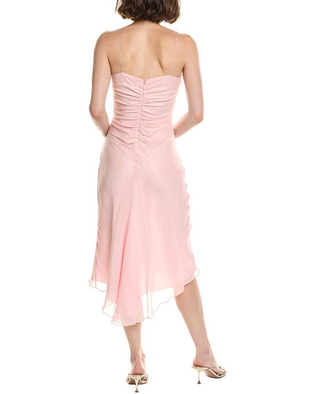 Issue New York Pink Solid Midi Dress