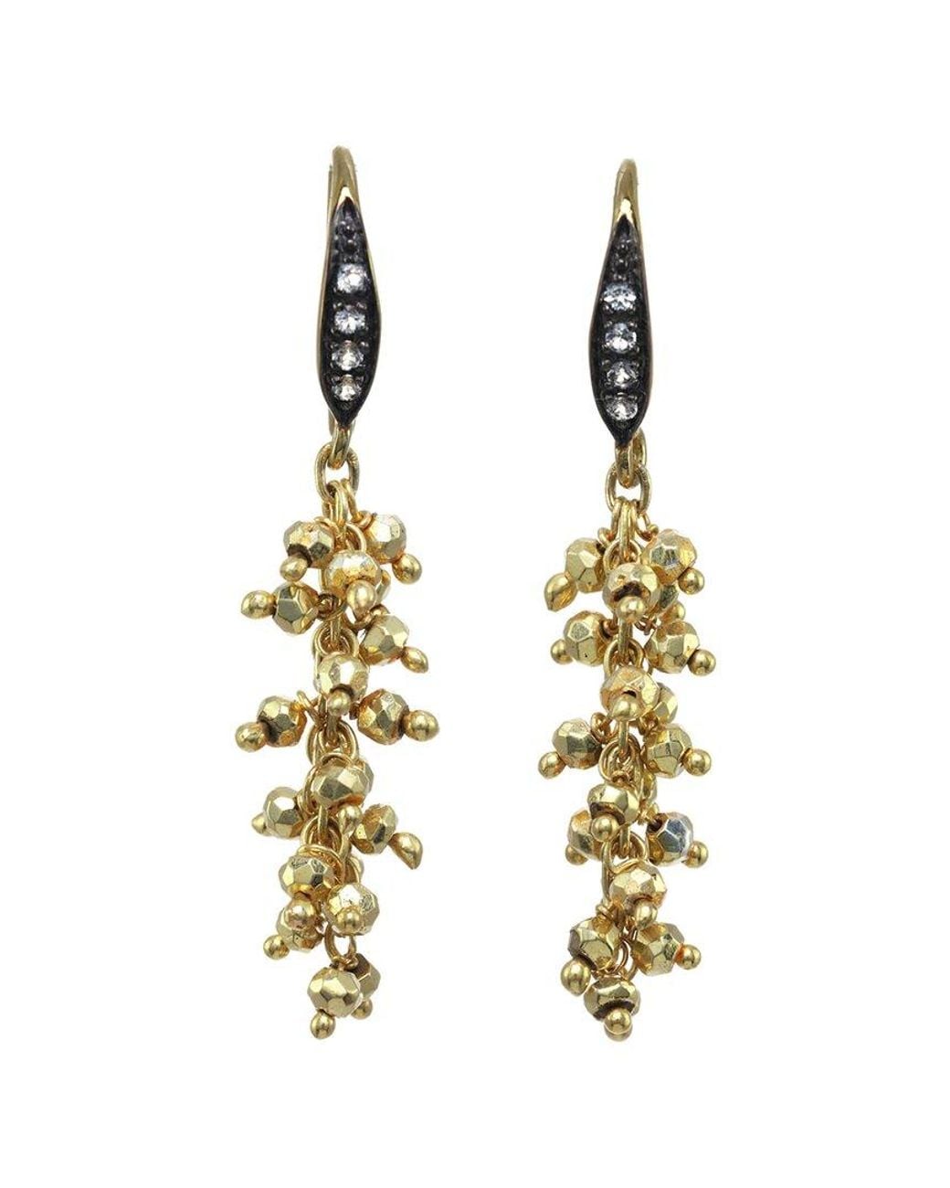 Margo Morrison Metallic Vermeil Sapphire Drop Earrings