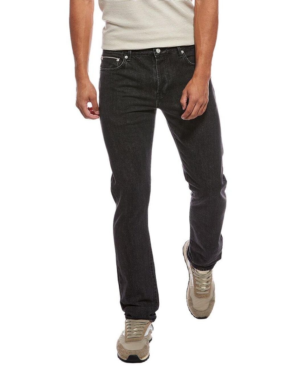 Officine Generale Black Officine Generale Slim Fit Japanese Denim Jean for men