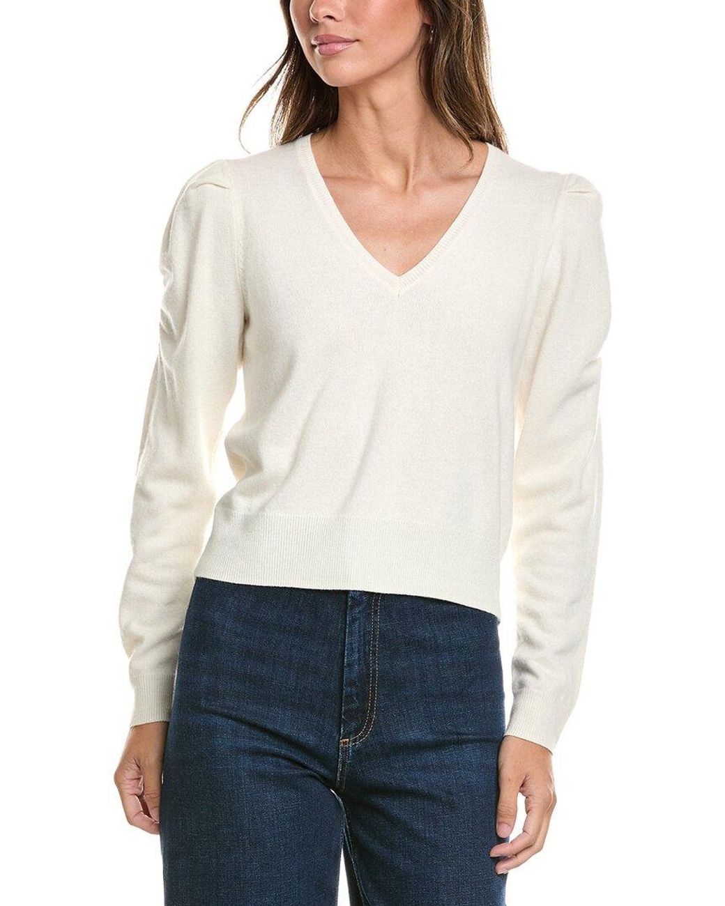 FRAME White Frankie Wool & Cashmere-Blend Sweater