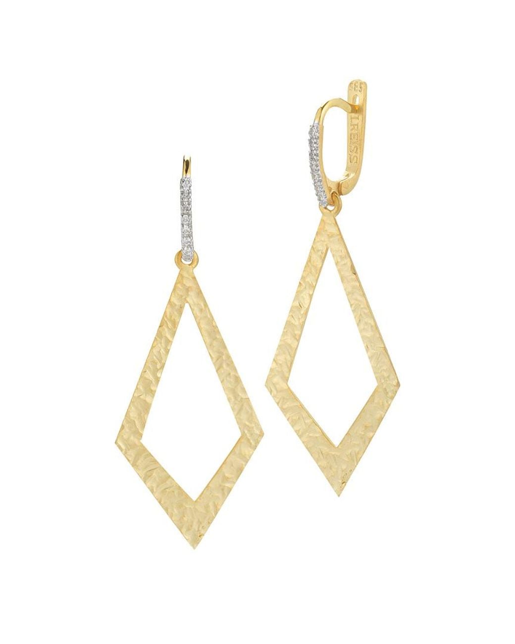 Reiss Metallic 14k 0.11 Ct. Tw. Diamond Dangling Earrings