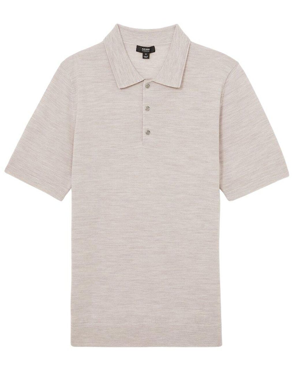 Reiss White Manor Merino Half Butt Wool Sweater for men