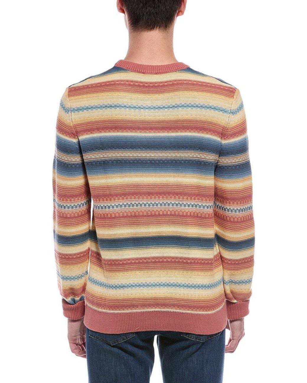 Faherty Brand Gray Cashmere-Blend Crewneck Sweater for men