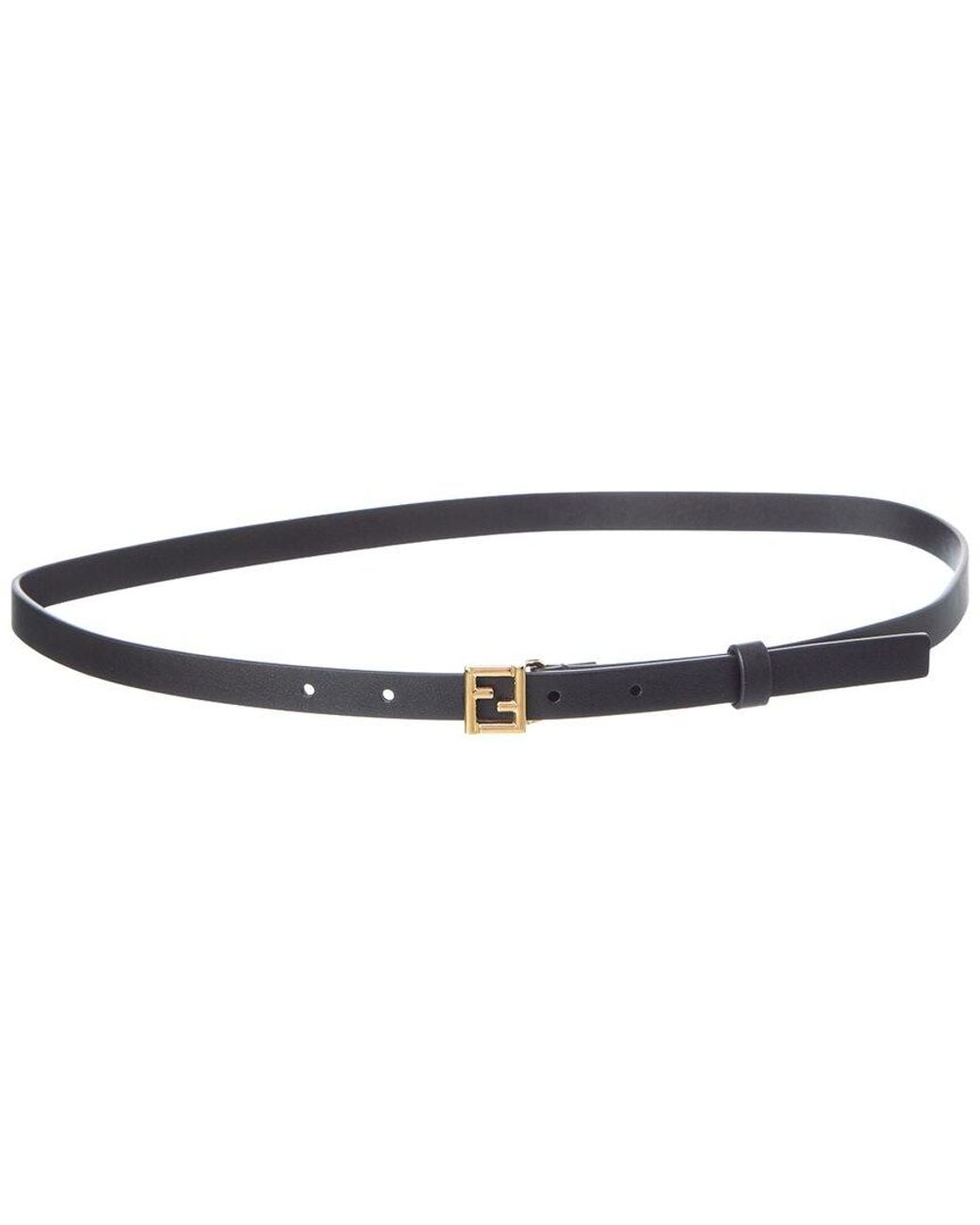 Fendi White Ff Leather Belt