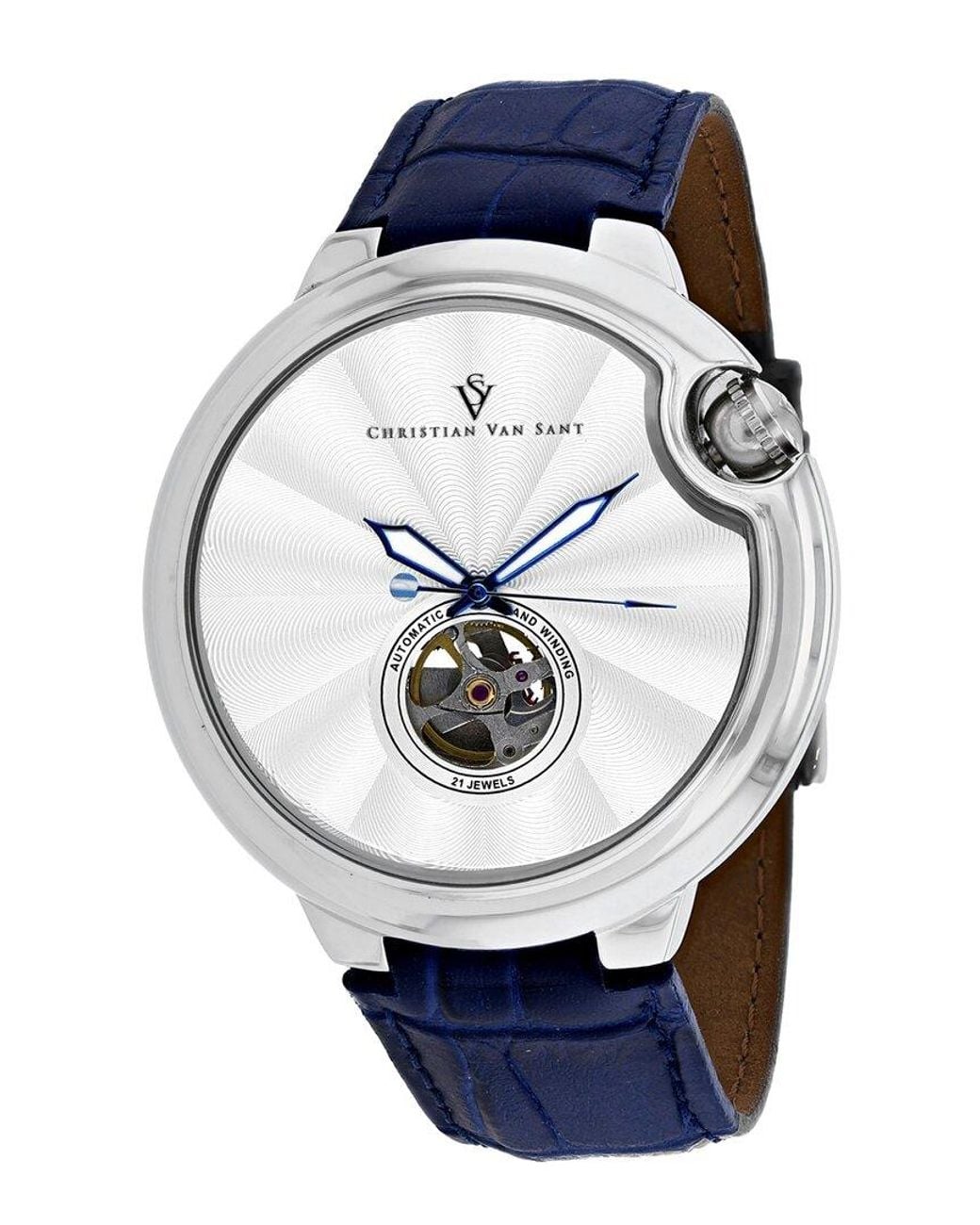 Christian Van Sant Blue Propeller Watch for men
