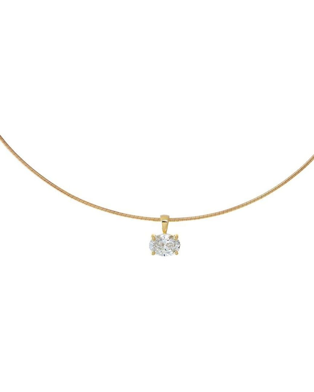 By Adina Eden Natural 14K 2.00 Ct. Tw. Lab-Grown Diamond Necklace