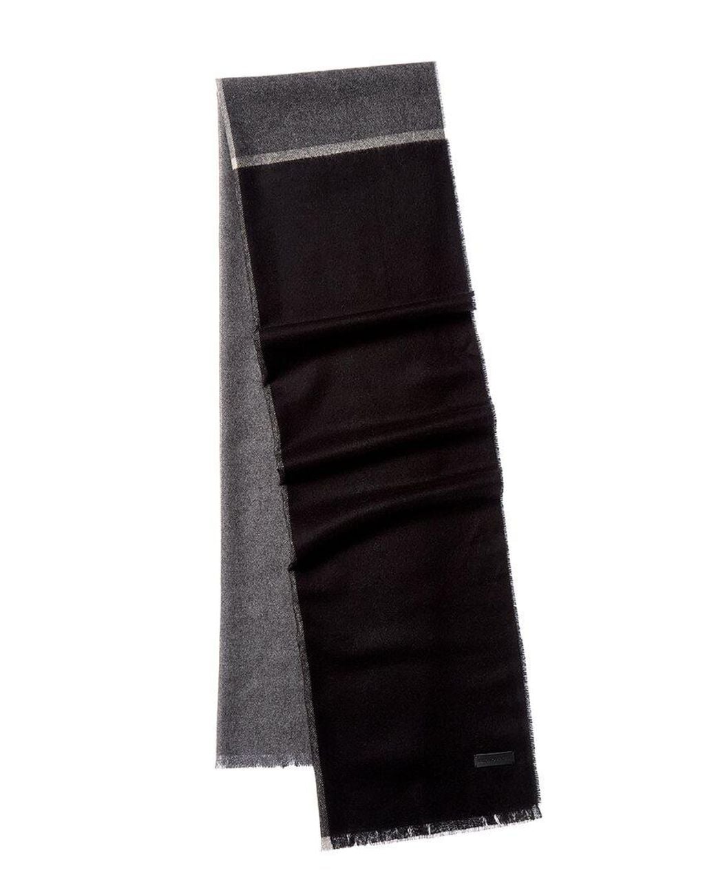 Bruno Magli Black Silk & Cashmere-Blend Scarf for men