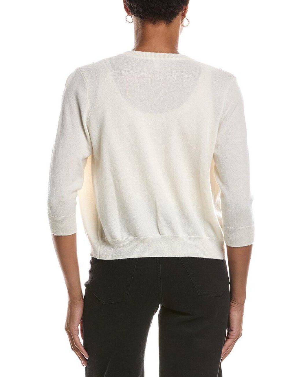 Autumn Cashmere White Ribbon 100% Cashmere Cardigan