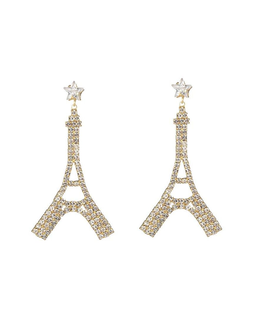 Eye Candy LA Metallic Eiffel Tower Earrings