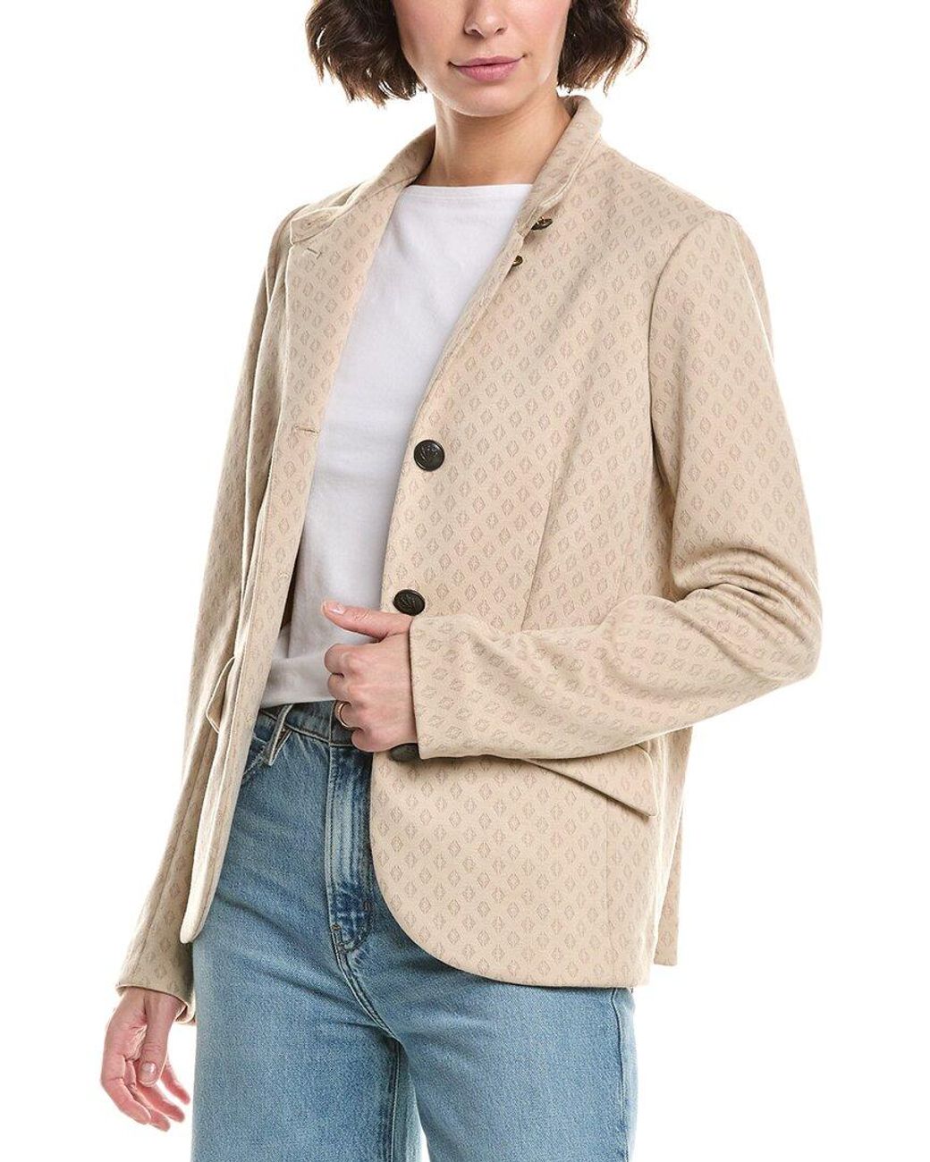 Rag & Bone Natural Sadie Jacquard Blazer
