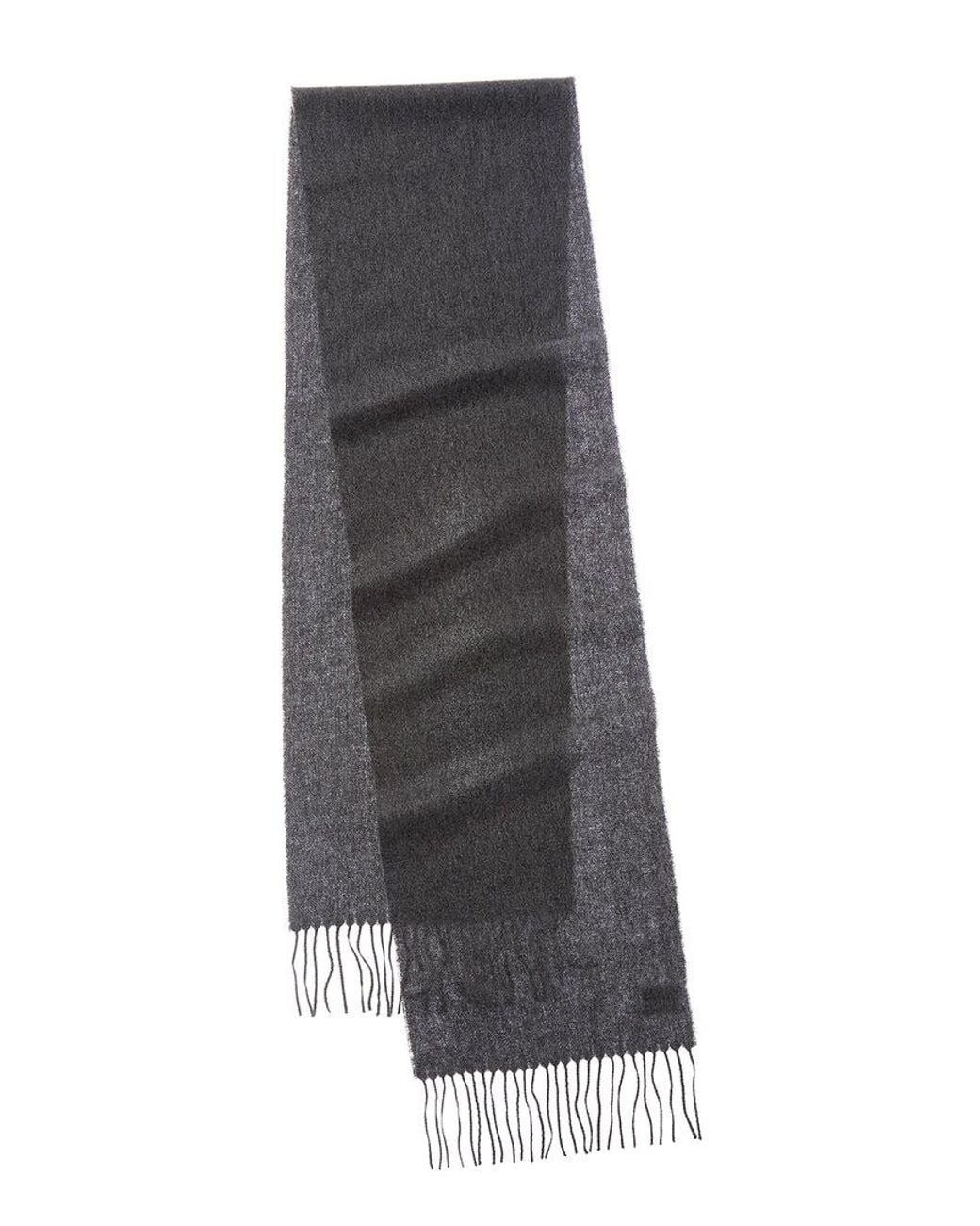 Portolano Black Cashmere Scarf for men