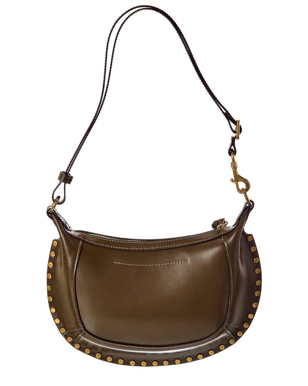 Isabel Marant Brown Oskan Moon Leather Hobo Bag