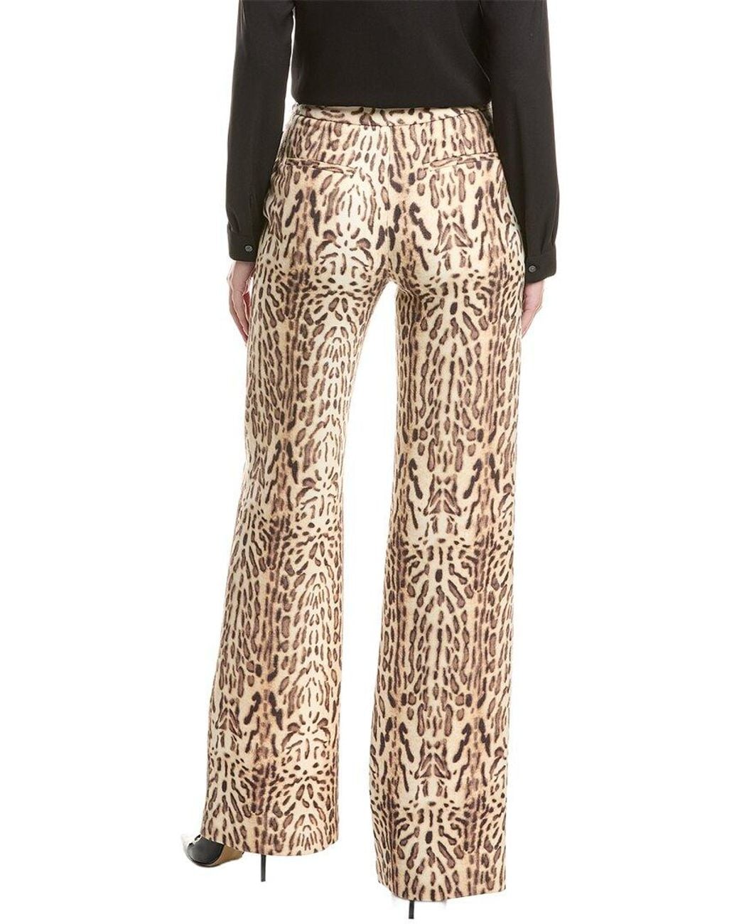 Adam Lippes Natural Pintuck Wide Leg Wool Trouser