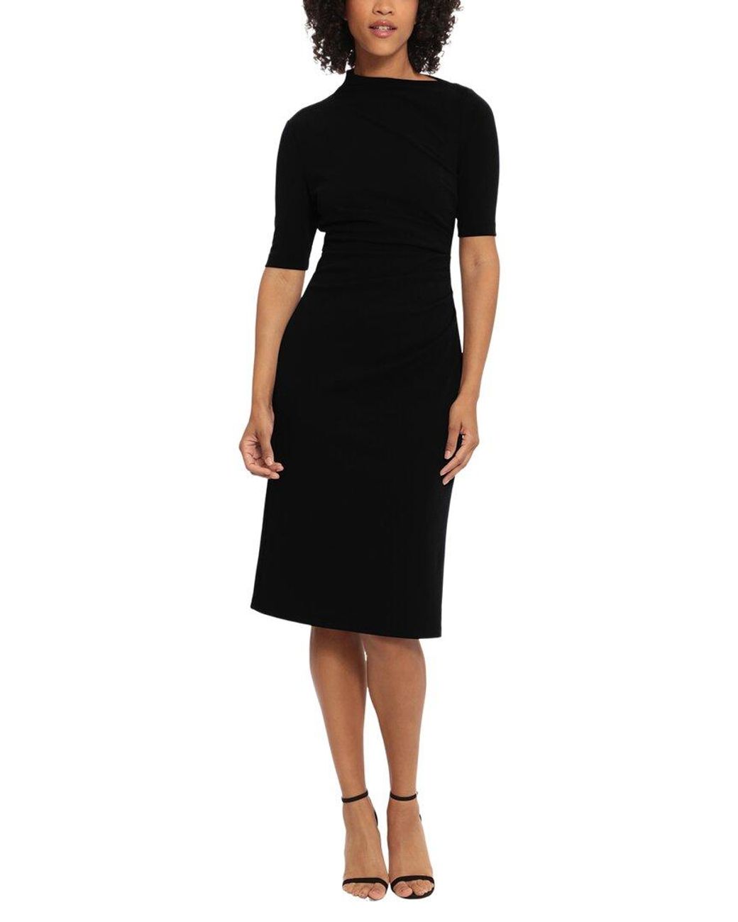 Maggy London Black Midi Dress