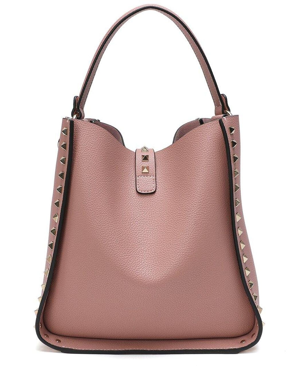 Tiffany & Fred Paris Pink Full-grain Leather Hobo Shoulder Bag