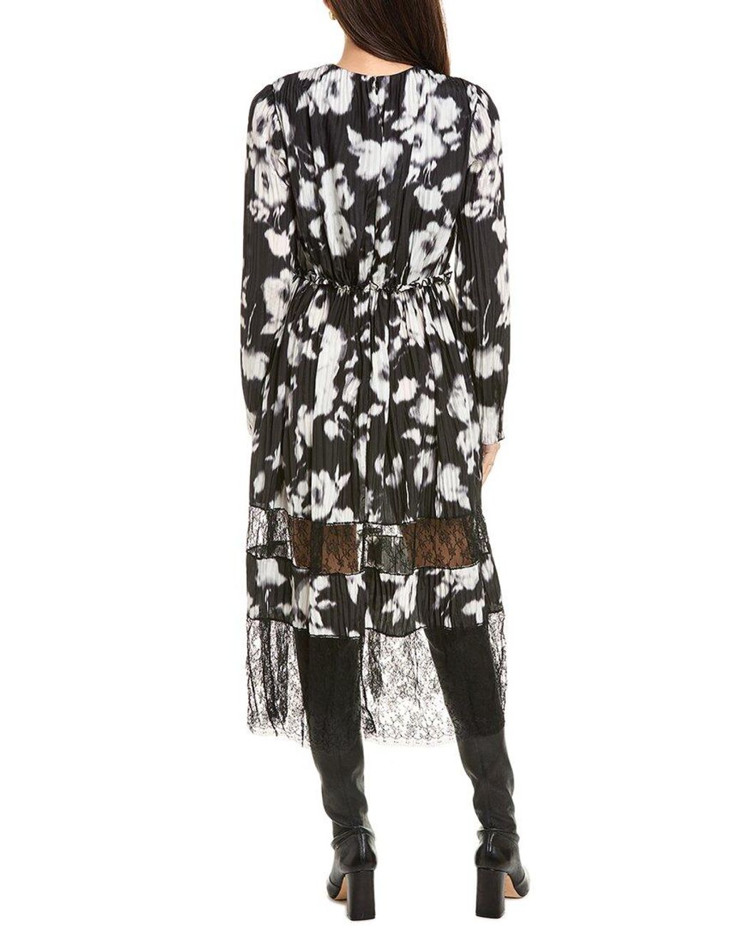 Jason Wu Black Pleated Silk Maxi Dress