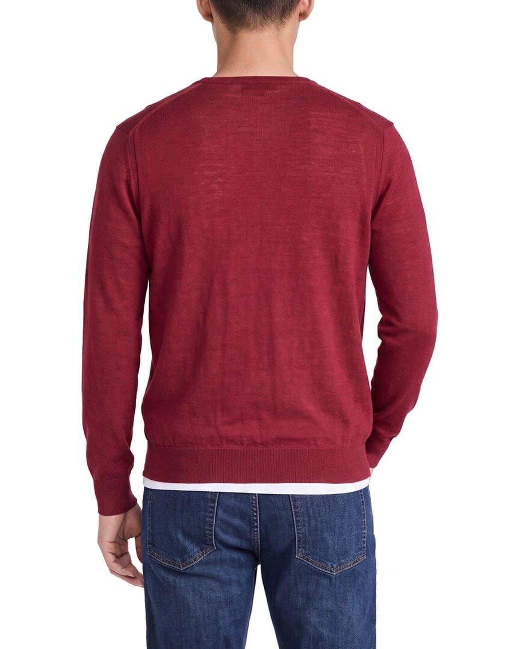 N.Peal Cashmere Red Conduit Fine Gauge Cashmere & Silk-Blend V-Neck Sweater for men