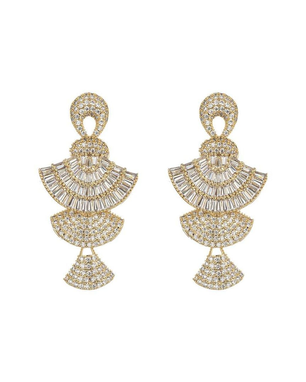 Eye Candy LA Metallic Cz Harper Earrings