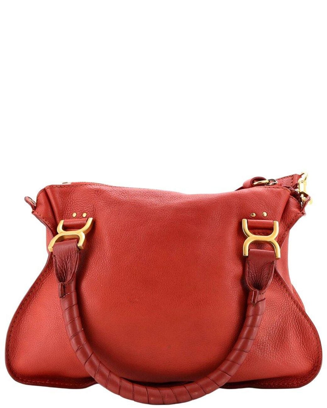 Chloé Red Leather Marcie Satchel Medium (Authentic Pre-Loved)