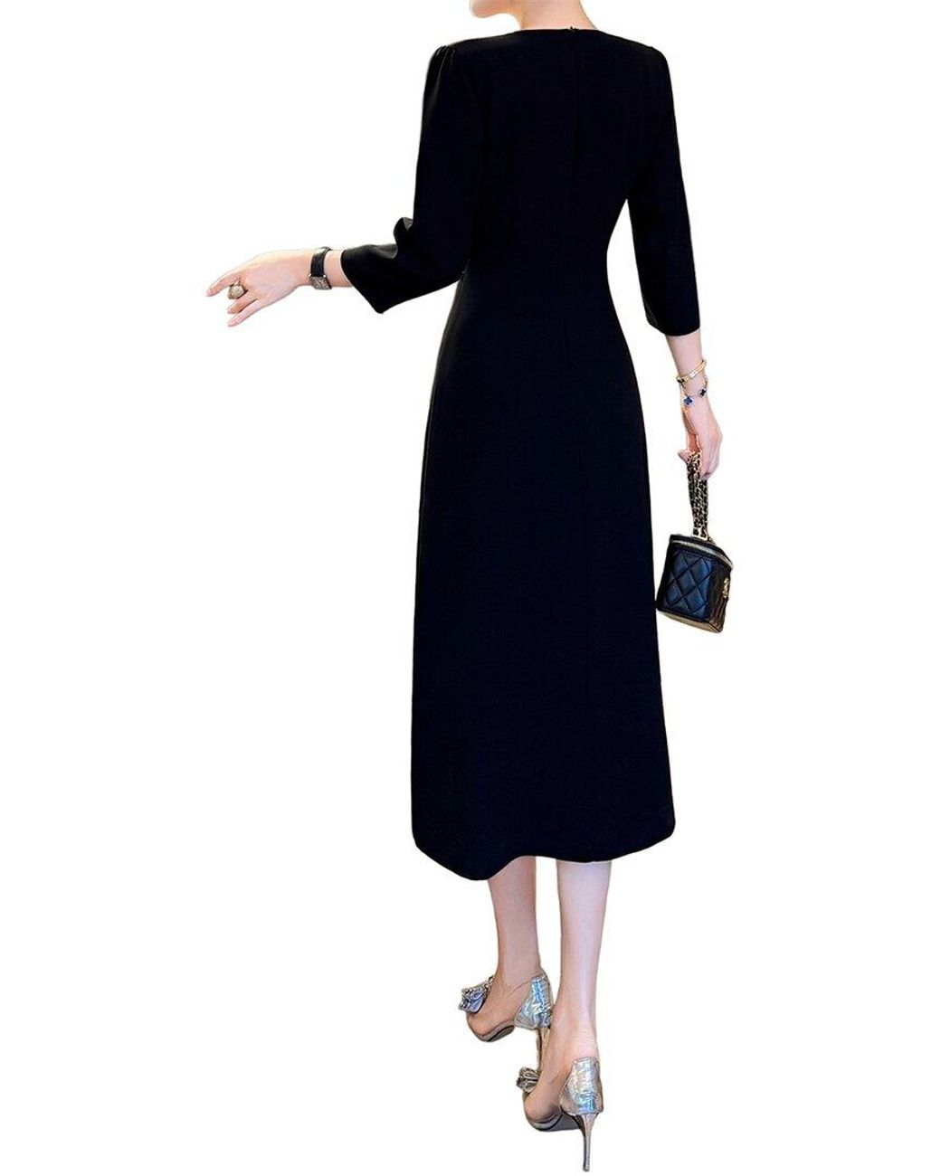 BRC By BURRYCO Black Embellished Midi Dress