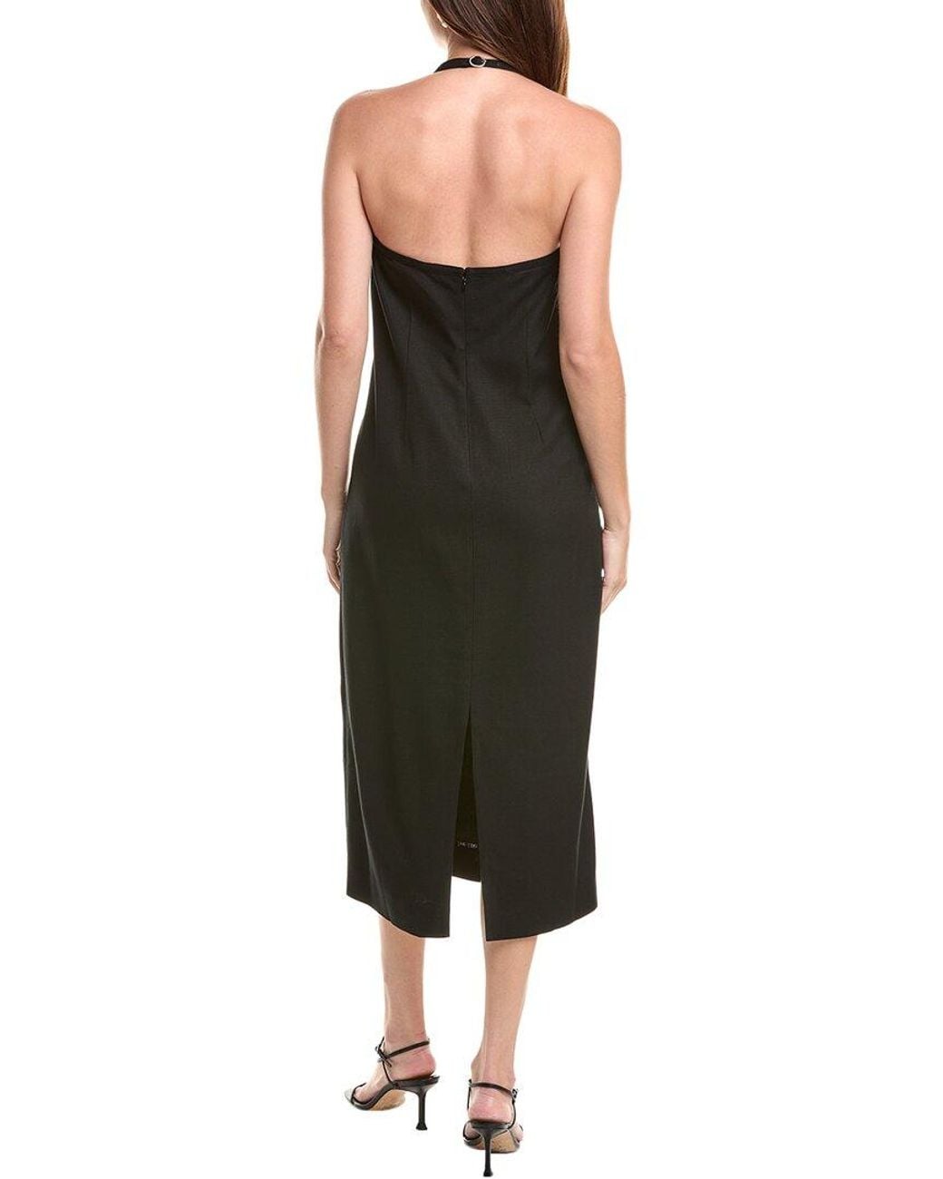 Vince Black Apron Halter Maxi Dress
