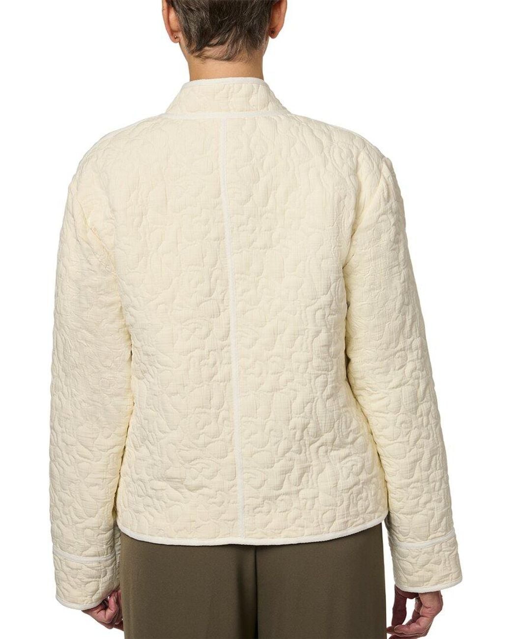 Bernardo Natural Jacquard Quilt Jacket