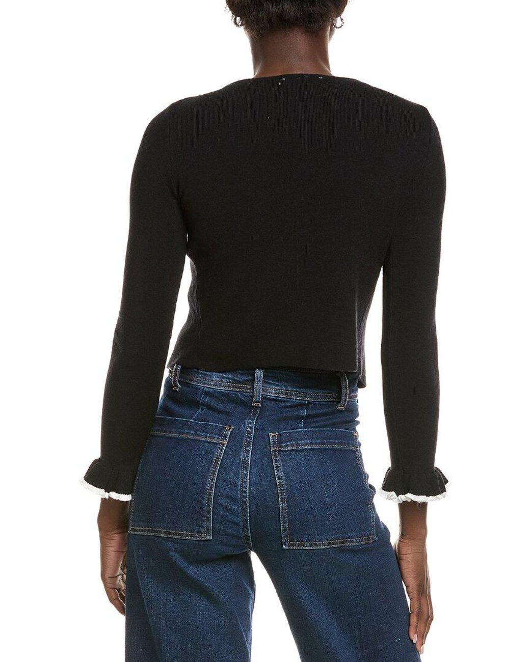 Madison Miles Black Woven Top