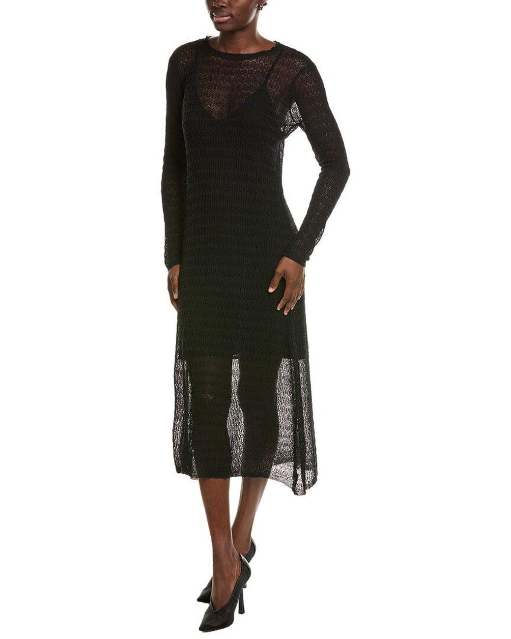 Proenza Schouler Black Miriam Linen-Blend Dress