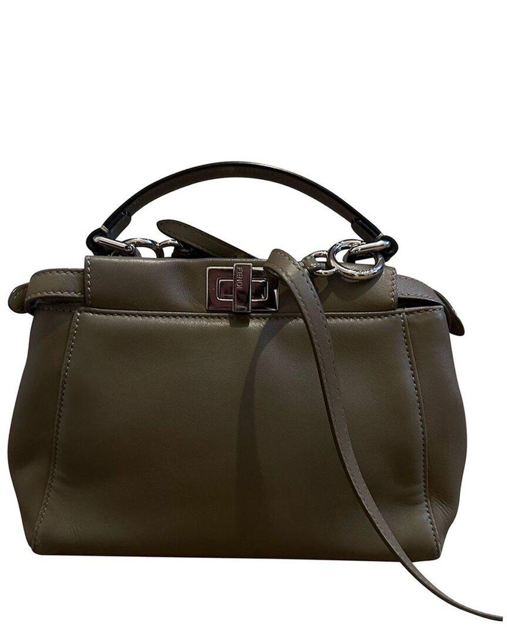 Fendi Black Leather Peekaboo Mini (Authentic Pre-Loved)