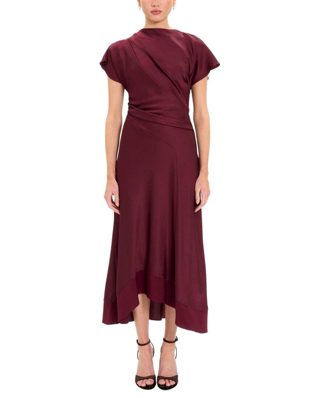 Maggy London Red Midi Dress
