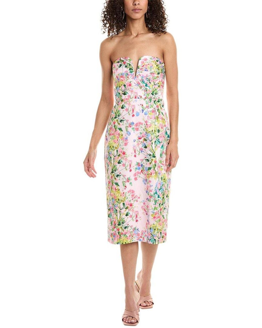 knee length dresses for ladies Lace Floral Corseted Dress – Monique Lhuillier main image 1