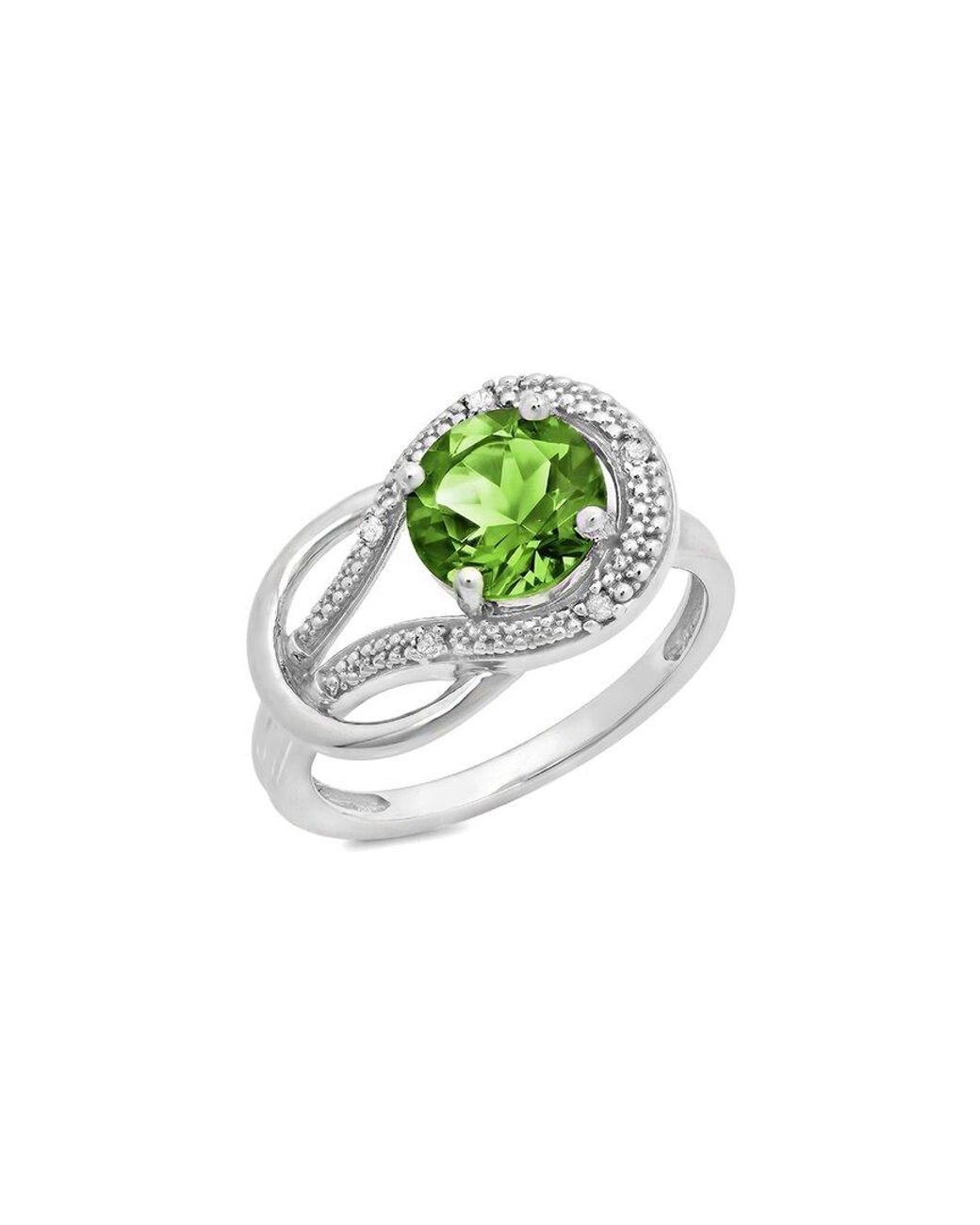MaxColor Green 10k 2.30 Ct. Tw. Diamond & Peridot Eternity Ring