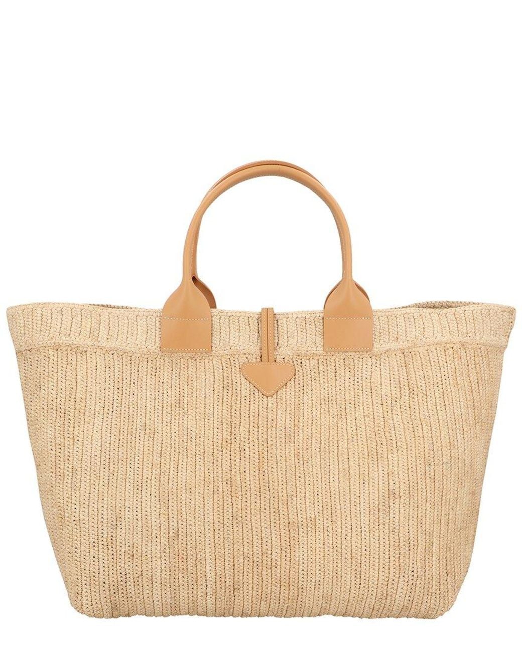 Longchamp Natural Le Roseau Xl Leather Tote