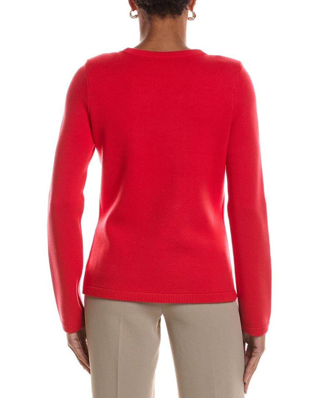 St. John Red Double-Breasted Knit Jacket