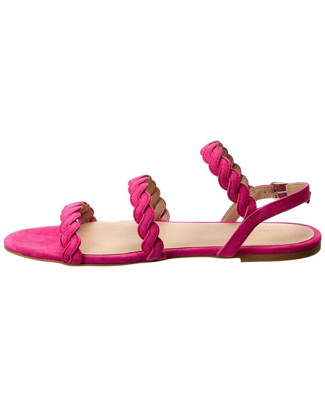 Stuart Weitzman Pink Twistie Suede Sandal