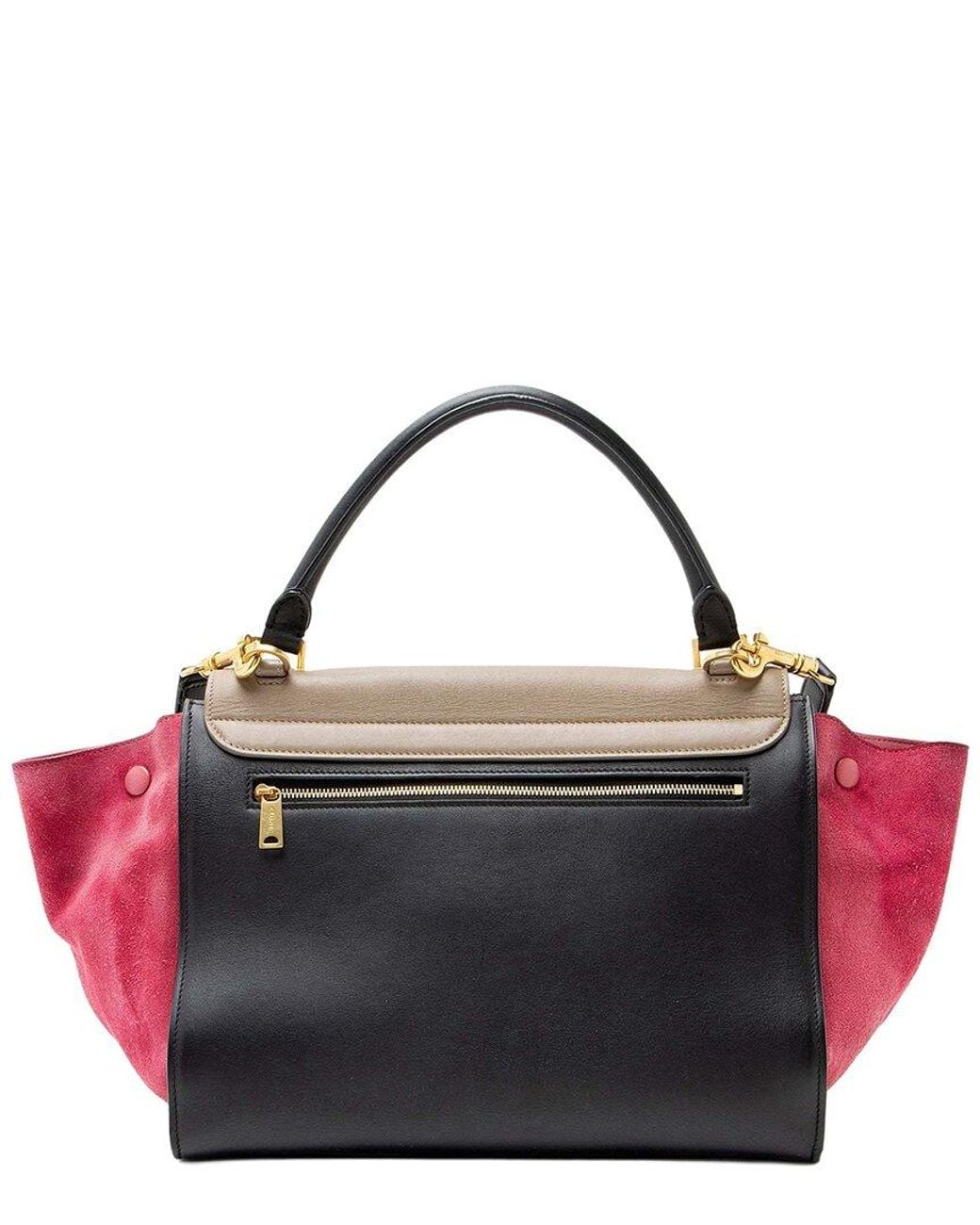 Céline Multicolor Tricolor Calfskin Medium Trapeze Bag (authentic Pre-loved)